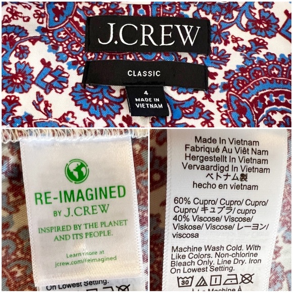 ✖️SOLD✖️•J.CREW• Classic-Fit Drapey Cupro-Blend Shirt in Floral Crown - Picture 12 of 16